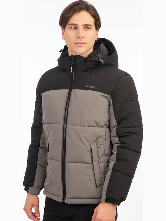 Rebase Jacket Puffer Cement Black