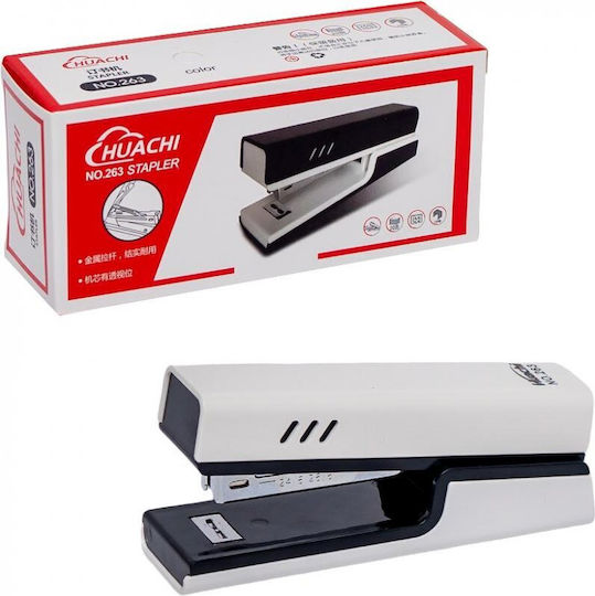 Hand Stapler Capable of Stapling Up to 12 Sheets Black-White No.263 Oem