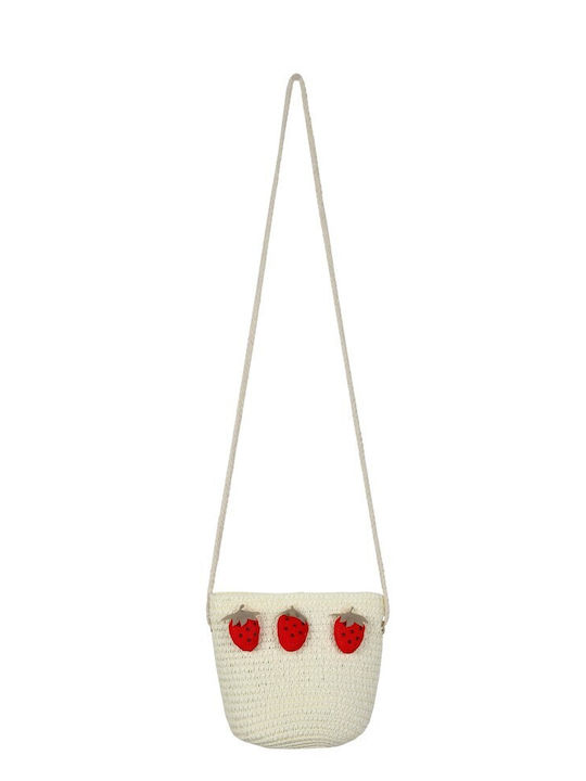Aquablue Kinder Rucksack Umhängetasche Beige 14cmx13cmcm Erdbeeren