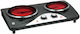 IQ Countertop Burner Keramik Double Schwarz