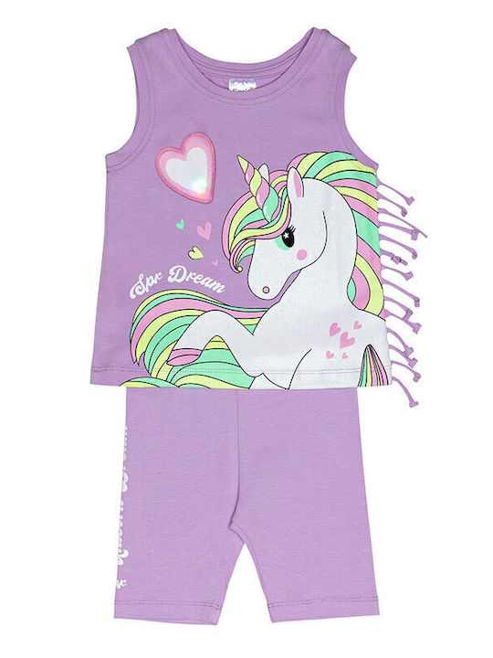Sprint Kids' Set with Leggings Summer 2pcs Lilac