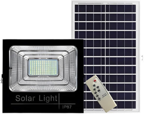Foyu Στεγανός Ηλιακός Προβολέας LED 200W Ψυχρό Λευκό 6500K με Τηλεχειριστήριο IP67