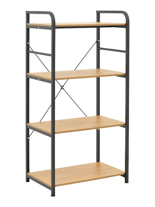 Pakketo Depo Floor Bathroom Shelf Metallic 60x40x120cm Black