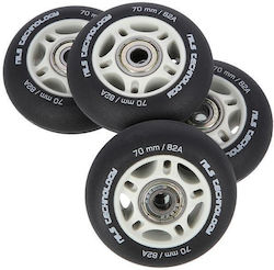Pu 70x24 82a Black Matte 4 Pcs + Abec-9 8 Pcs Nils Extreme Set