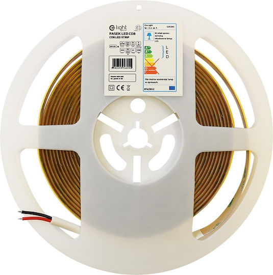 Eko Light Ταινία LED Θερμό Λευκό Φως 5m Τύπου COB