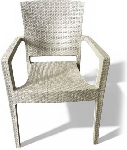 Outdoor-Stuhl Rattan Beige 59x56x88εκ.