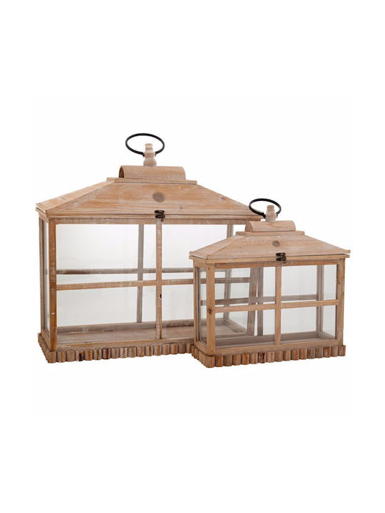 Iliadis Laterne Set Floortop Braun 62x22x66cm 2Stück