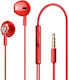 Leewello Lw-e01 În ureche Handsfree cu două căști cu mufă 3.5mm Roșu