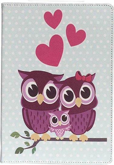 Universal Flip Cover Owl Family (Universal 9-10")