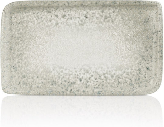 By Bone Servierplatte Rechteckig aus Porzellan Gray 24x15cm 1Stück