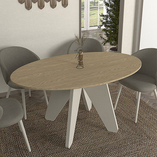 Rebel Τραπεζαρίας Rota Oak - Sandstone 150x90x75εκ.