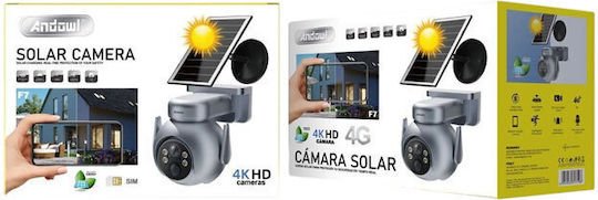 Andowl IP Κάμερα Παρακολούθησης 4G 4K Αδιάβροχη Μπαταρίας Γκρι