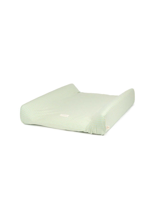 Nobodinoz Changing Pad Cover Stories made of Fabric Green Lemon Grid 50x70cm
