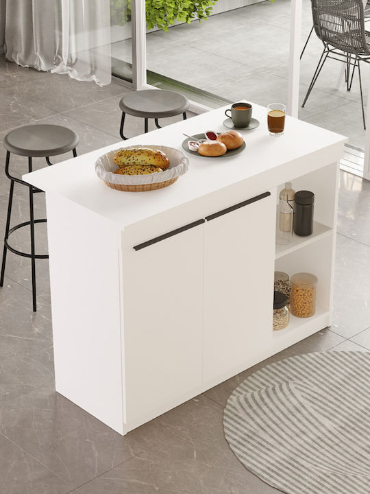 Kogile Table Kitchen Wooden White 120x60x88.2cm