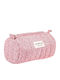 Handmade Toiletry Bag Amaryllis Box Salmon Paisley Zipper