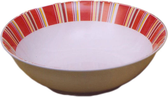 Galifas Porcelain Salad Bowl Red 23x23cm