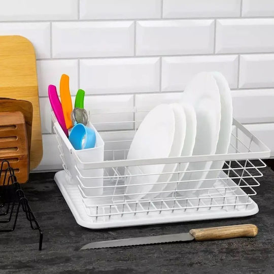 KING Hoff Metallic White Sink Strainer