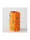 Boltze Decorative Vase Orange 16x16x27cm