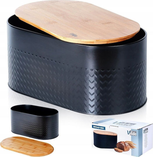 Vilde Bread Box Metallic Black 34x18.5x15.5cm
