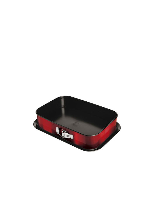 Berlinger Haus Non-stick Aluminum Cake Baking Pan with Removable Bottom Metallic Line Burgundy Collection 39x27x7.5cm