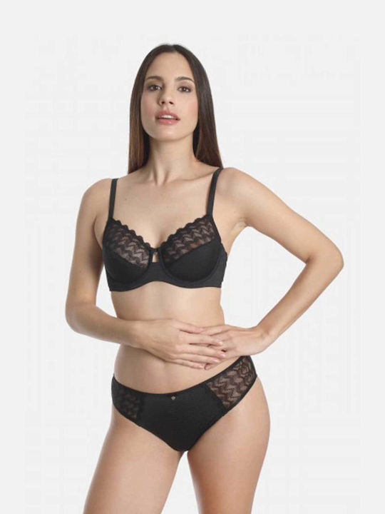Bra without Padding Underwire black