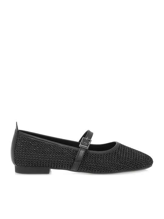 Fabric Ballerinas Black