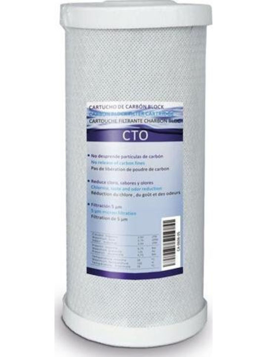 HidroWater Water Filter Replacement Under Sink / Central Water Filtration System made of Activated Carbon 10" Big-Blue