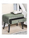 Wooden Bedside Table Green 50x35x46cm