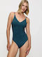 Summer Twist One-Piece Swimsuit Blue