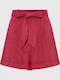 Women's Linen Shorts Earth Red Burgundy
