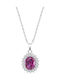 Lotus Watches Necklace from Silver with Zircon