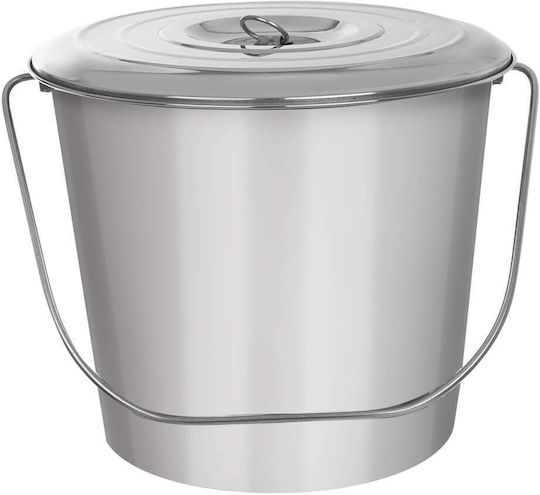 Orion Waste Bin from Inox Steel with Sensor Silver 12L