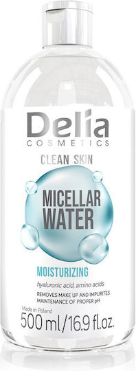 Delia Cosmetics Clean Skin Micellar Water Makeup Remover Face 500ml