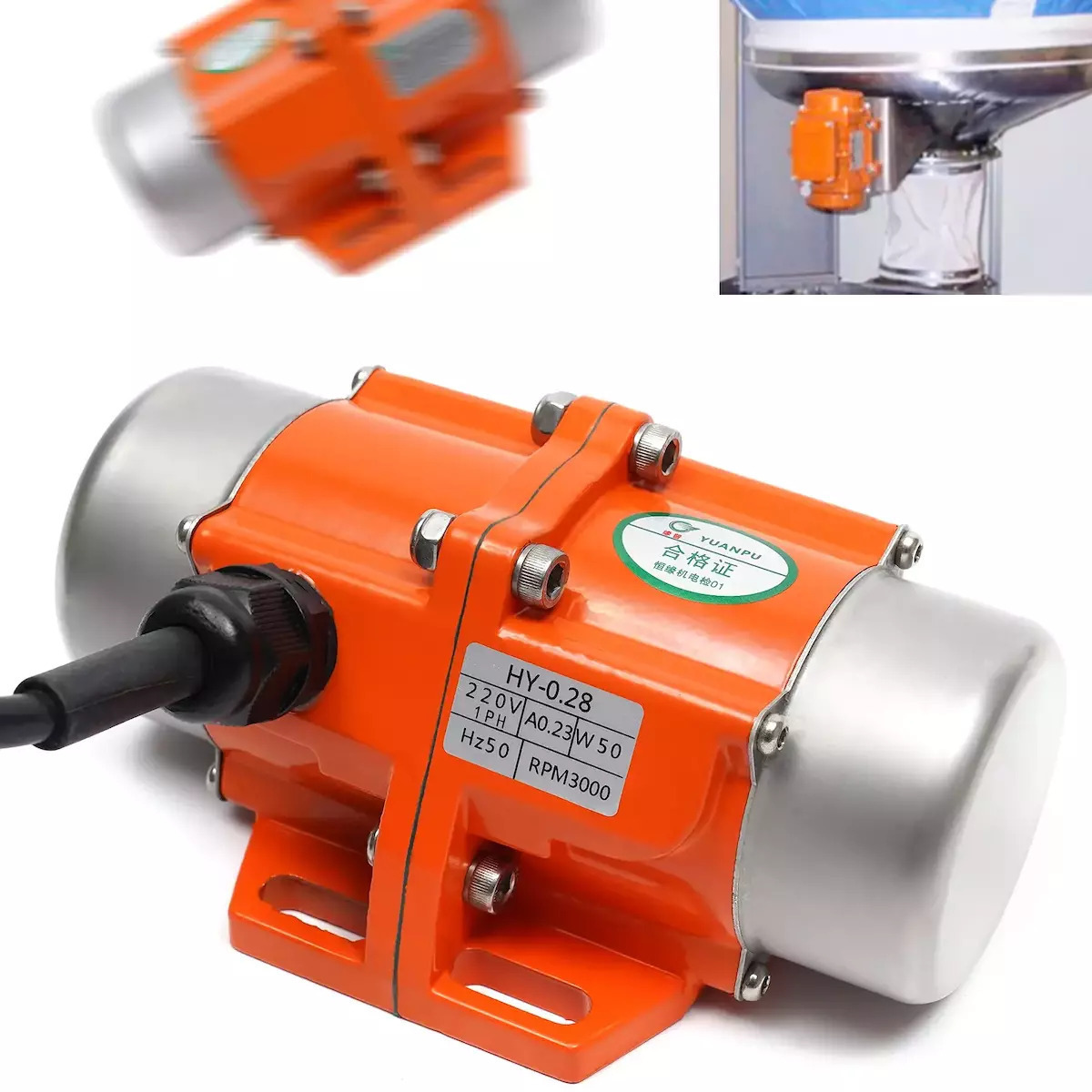 Asixxsix Electric Vibrating Motor, Miniature 30W Adjustable Speed Regulation 4000 Rotating Concrete Vibrator, Low Noise Vibration Motor For Mining, Metallurgy, Coal, Electric Power (DC12V