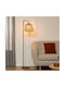 Floor Lamp H150xW36.5cm. with Socket for Bulb E27 Beige