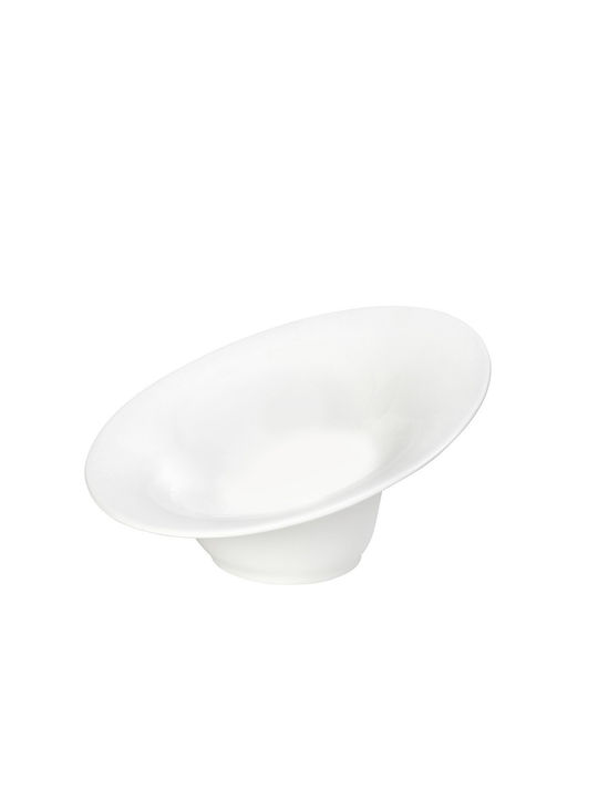 Espiel Wavy Porcelain Salad Bowl White 21.5x19.5x11cm 2pcs