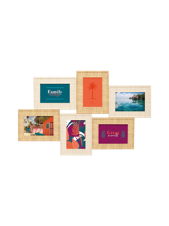 Thea Wall-mounted Plastic Photo Frame with Beige Frame
