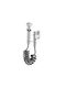 ACP Wall Mounted Retro Bidet Set Silver