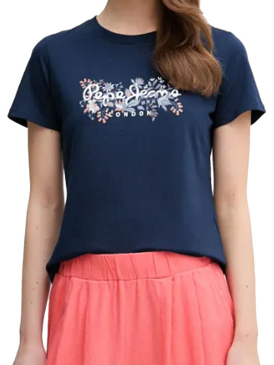 Pepe Jeans Rosalind Γυναικείο T-shirt Navy Blue