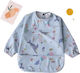 Queen Mother Sea Life Waterproof Fabric Coverall with Pocket and Sleeves Blue
