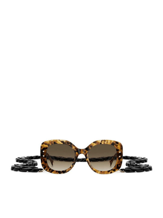 Carolina Herrera Women's Sunglasses with Brown Tartaruga Plastic Frame and Brown Gradient Lens HER 0254/S 086/HT