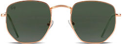 Royal Sunglasses Χρυσά with Metal Frame & Green Lens