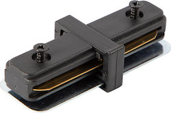 Black Straight Connector Track 1-circuit