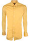 Long-sleeved Cotton Shirt Yellow