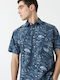 Short-sleeved Shirt Floral Blue