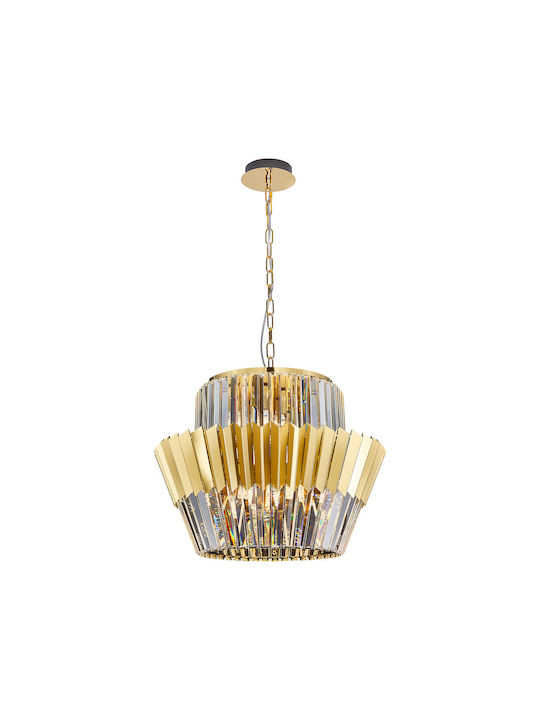 Eko Light Πολυέλαιος με Κρύσταλλα Χρυσός Eko Light Πολυέλαιος με Κρύσταλλα Χρυσός