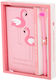 Gift Set Kids Flamingo Notebook Faux Leather Finish + Flamingo Pen