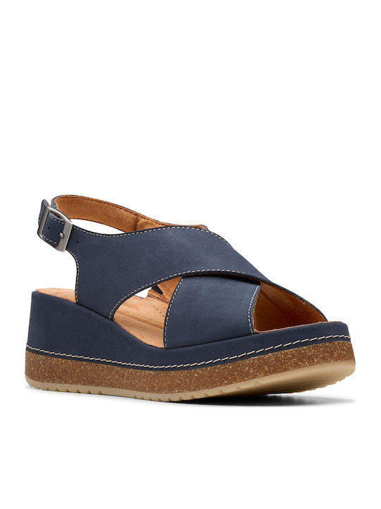 Damenplattformen Marineblau