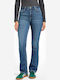 Hoch tailliert Damenjeans in Bootcut-Passform Valiant Blue