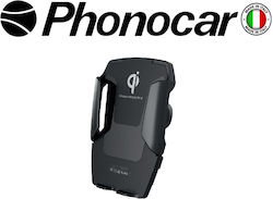 Phonocar Поставка за Мобилен Телефон със Безжично Зареждане Черна